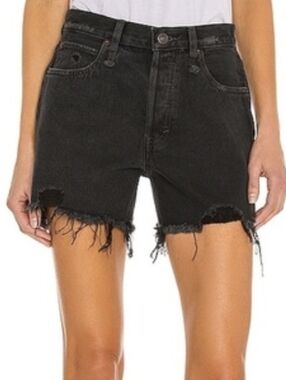 NWT Free People Makai Cut Off Black Distressed Denim Shorts